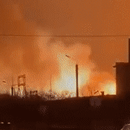 Explosion at the Chelyabinsk Tractor Plant in Russia.