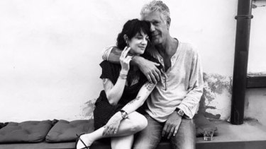 Asia Argento with Anthony Bourdain, in a photo posted to Instagram on May 27.