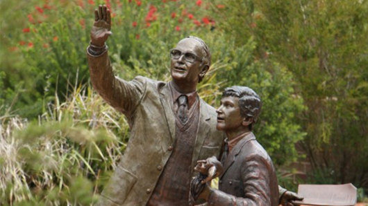 A bronze statue titled The Spark was erected following the death in 2016 of Desmond Lyle "Jim" Graham, a teacher at The Armidale School. 