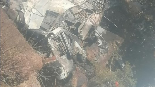 Girl, 8, sole survivor as 45 killed after bus plunges down ravine in South Africa