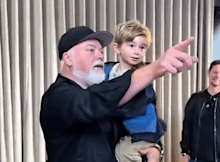 Kyle Sandilands was joined by son Otto at his first-ever subscriber meet and greet in Sydney.