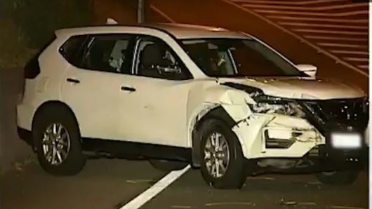The officer was struck by a vehicle during a police pursuit in Brisbane's south. 