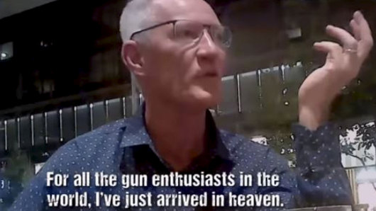 One Nation's Queensland leader Steve Dickson appears in an Al Jazeera video seeking donations from the US pro-gun lobby. 