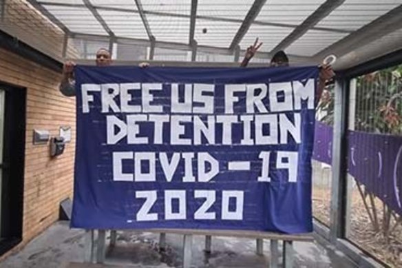 Immigration detainees conducted rooftop protest at the Villawood Detention Centre in April.
