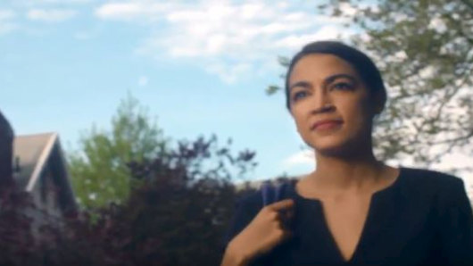Alexandria Ocasio-Cortez in a campaign video.