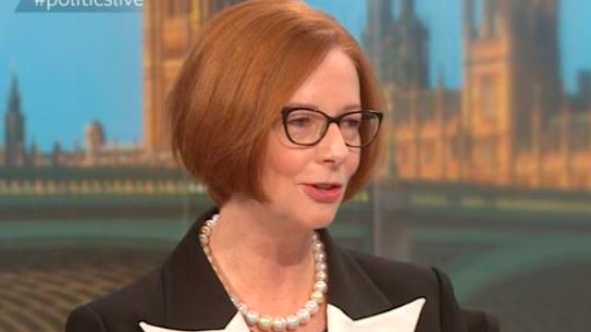 Julia Gillard speaks to BBC Television's Politics Live program, Wednesday 4 October, 2019.