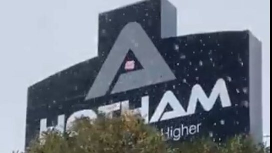 Snow fell at the Hotham Alpine Resort on the first day of summer.