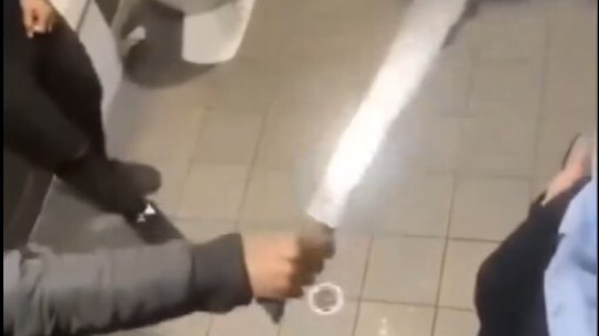 Footage of the incident was posted on social media on Thursday night.