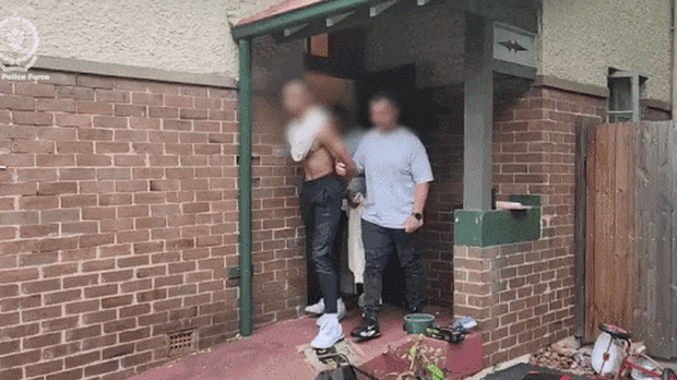 The man was arrested after police stormed a Daceyville address. 