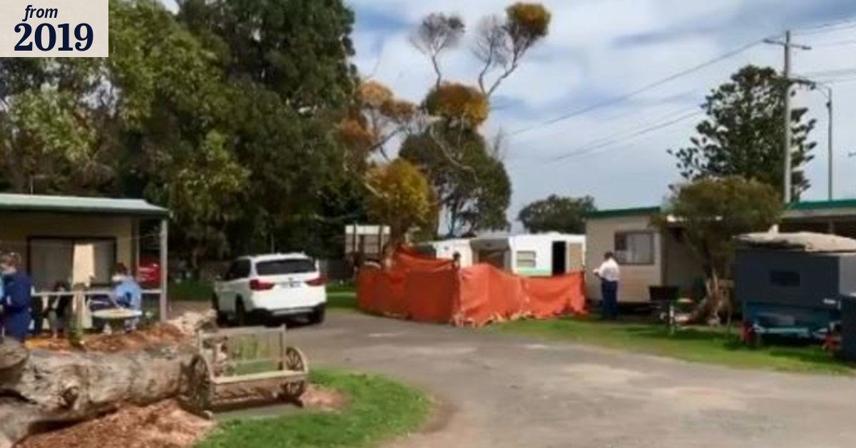 Woman charged after man dies at Port Fairy caravan park
