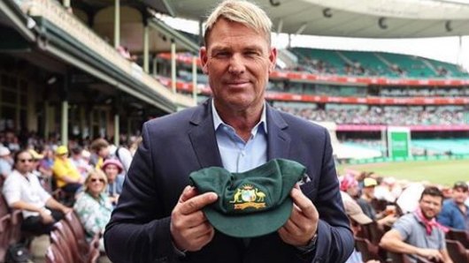 Shane Warne and his baggy green.  The CBA was the winning bidder.