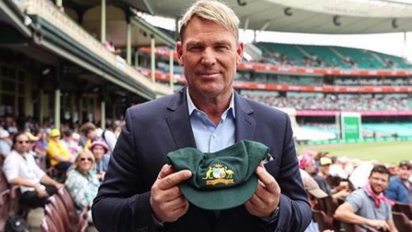 Shane Warne and his baggy green.  The CBA was the winning bidder.