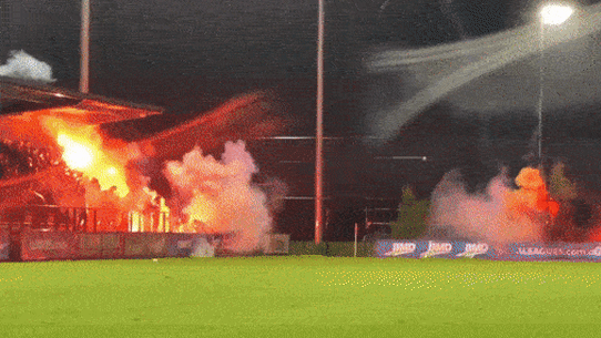 The Wanderers’ NPL match against Sydney Olympic descends into chaos.