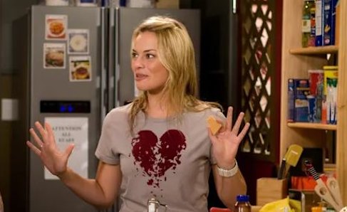 Margot Robbie in a scene from Neighbours in 2009. 