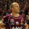 Darren Lockyer leads the Maroons out for the beginning of his final Origin series.