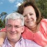 Historic move: Economist Saul Eslake with his wife Linda Arenella outside their 180-year-old Tasmanian home. 