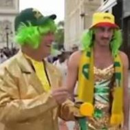 Karl Stefanovic gets into the Olympic spirit on the streets of Paris.