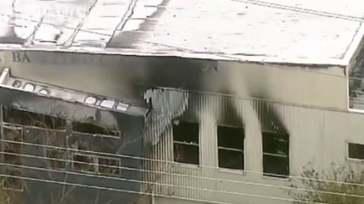 The gym at Rosebud Secondary College has been gutted by fire. 