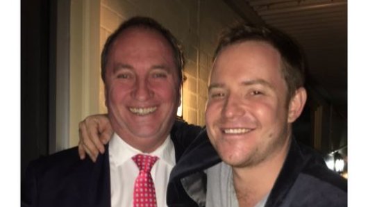 Former deputy prime minister Barnaby Joyce with Nationals official turned lobbyist Michael Kauter.
