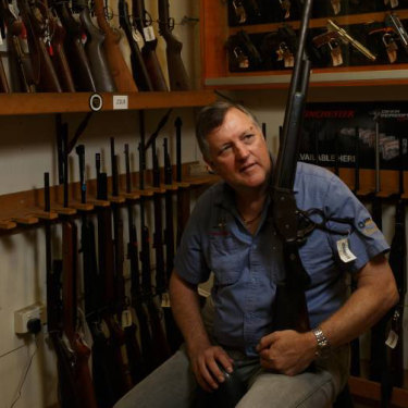 FOR SALE: Thornton gun shop owner Chris Barrett said shooting sports were growing in popularity and he was not surprised at the significant increase in gun ownership in the Hunter. 