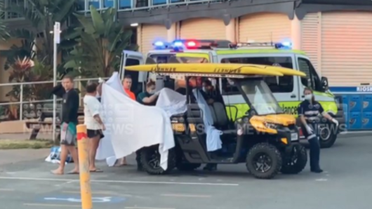 Surf Life Saving Queensland members training nearby were among the first to provide help.