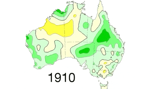 Heating Australia: Average temperatures from 1910 to 2024