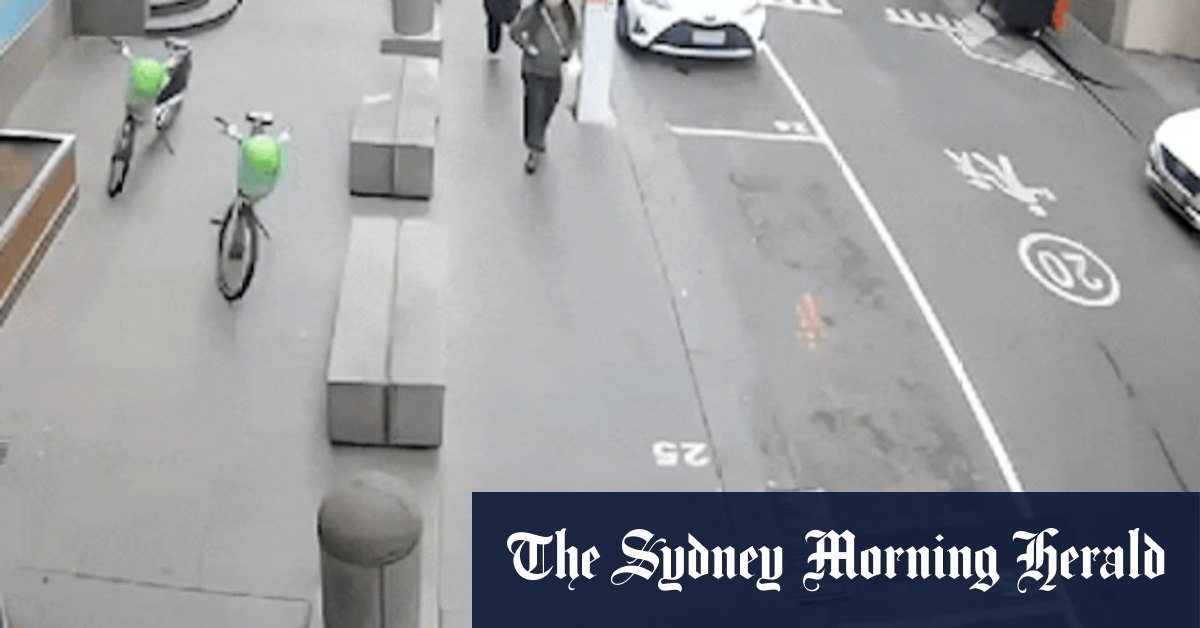 Video captures shock moment woman was randomly stabbed in Melbourne’s CBD