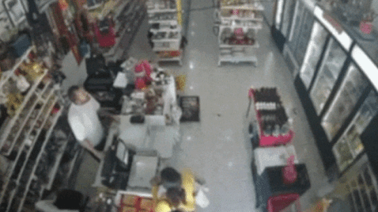 CCTV footage captures the man as he homes in on a target of the stabbing rampage.