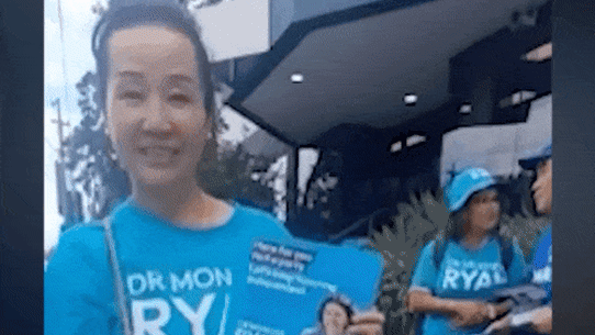 Monique Ryan volunteers.