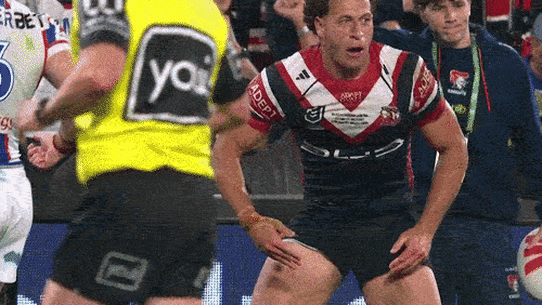 Marky Mark celebrates a try.