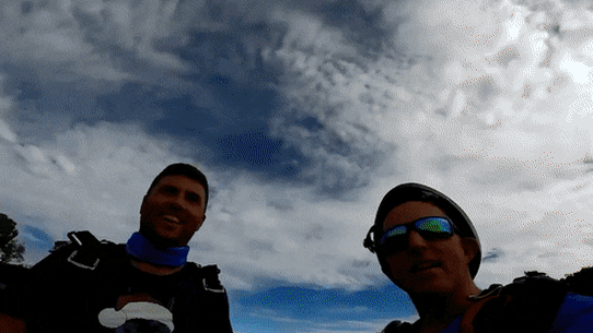 A video shows Vadim de Waart after skydiving in Queensland in 2021.