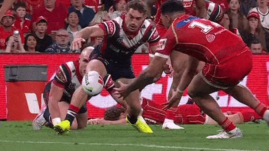 Connor Watson gets knocked out on Friday night.