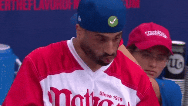 Sydneysider James Webb will be try to eat 60 hotdogs in ten minutes this weekend in the US.