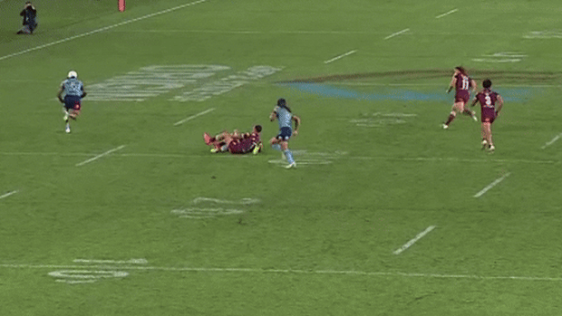 Things got heated between Latrell Mitchell and Valentine Holmes