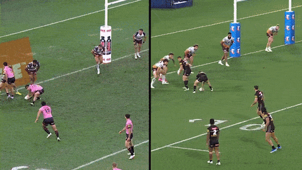 Shades of 2023: Nathan Cleary scored a try that evoked memories of his grand-final match-winner.