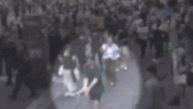 CCTV footage shows the unexpected moment that sparked chaos at the Town Hall protest against the visit of Isaac Herzog.