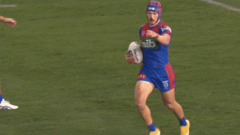 NRL 2020: Cronulla Sharks halfback Chad Townsend sent off for late shot on  Newcastle Knights&#39; Kalyn Ponga as fullback scores hat-trick in thumping win