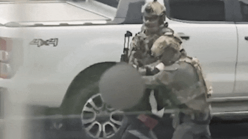 Armed man cuffed by police in dramatic Spotswood arrest