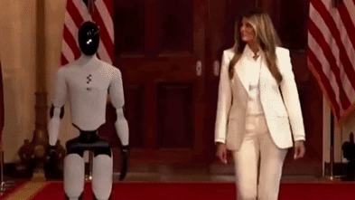 Robot joins Melania Trump at White House event
