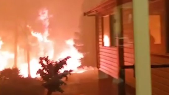 Ella Hungerford Shreaves filmed the rising flames through the double-glazed picture window at the front of the wooden house in which her mother, Felicity Shreaves and partner Ian Muir, had lived for decades.