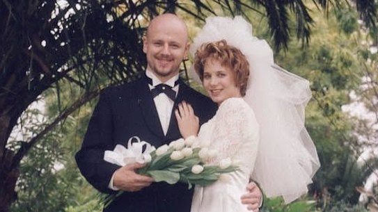 Amra Pajalic and her husband on her wedding day.