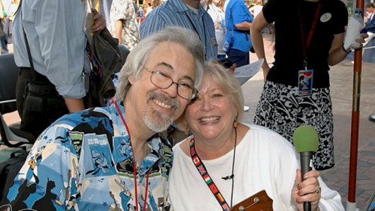 Husband and wife team: The voice of Mickey, Wayne Allwine, and Russi Taylor, the voice of Minnie.