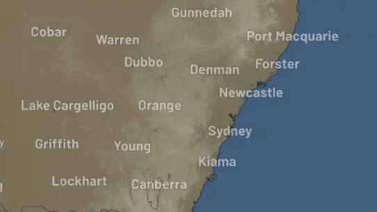 Lightning over NSW during the storms that thrashed the east coast on Wednesday night.