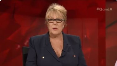 Huh? Liberal vice-president Teena McQueen addresses the ABC's Q&A
