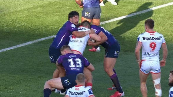 King will now only be eligible for selection in the grand final in the unlikely scenario that the Storm lose their first finals round game against the Eels on Saturday before winning their next two.