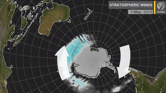 The polar vortex bringing icy temperatures across southern Australia