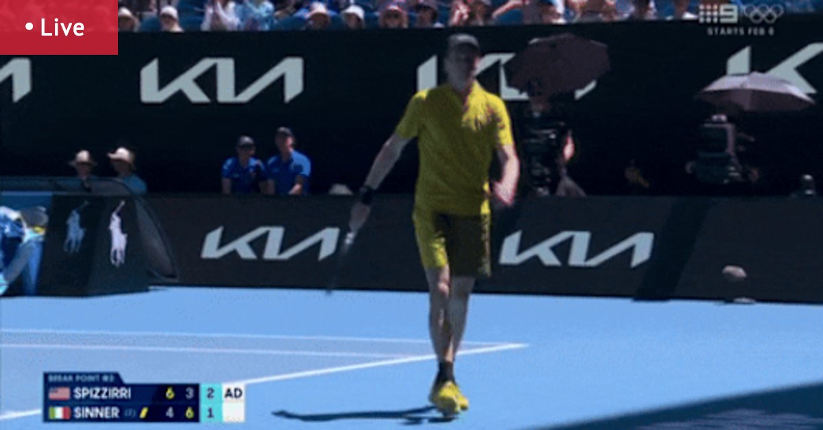 Australian Open live updates: Play stops because of extreme heat, Sinner broken in fourth set by unheralded American