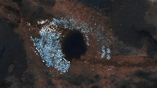 A pool of toxic water at Sunny Corner mine.