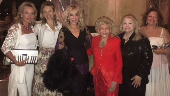 Gina Rinehart far right with her "Trumpette" sisters at Donald Trump's "Southern White House" in Florida.