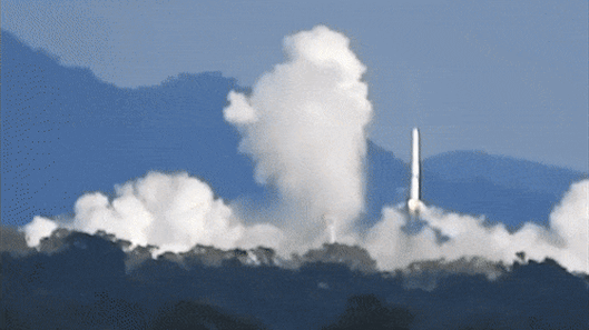 The first Australian-designed and manufactured rocket has barely made it past the launch tower, exploding on liftoff near Bowen in north Queensland.